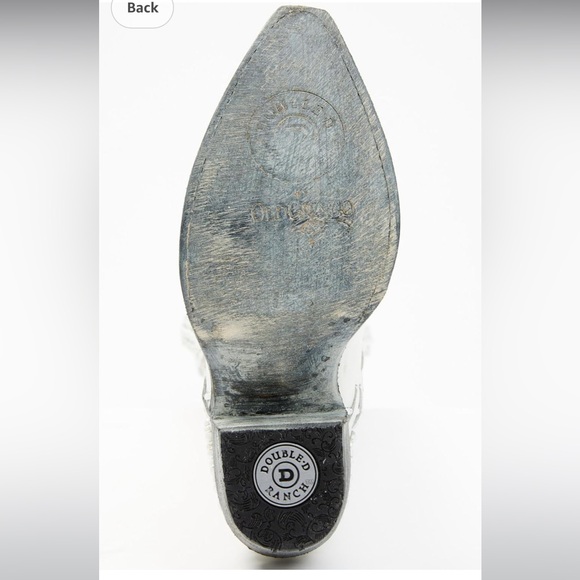 DOUBLE D RANCH BY OLD GRINGO BRIDAL PEARL WESTERN BRIDAL BOOTS - SNIP TOE SZ 10 - Picture 4 of 8